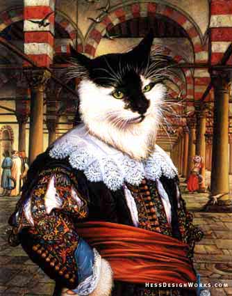 Cat exotic fantasy art Stock Image