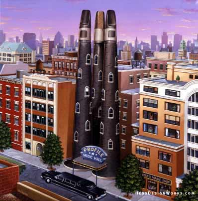 clarinet building city Stock Image