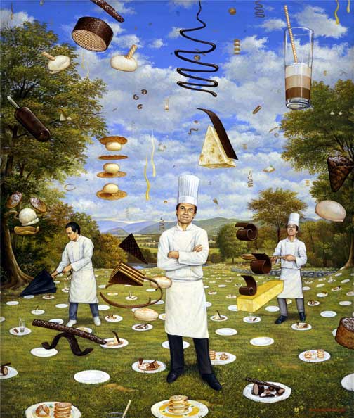 Desserts chef cooking food Stock Image