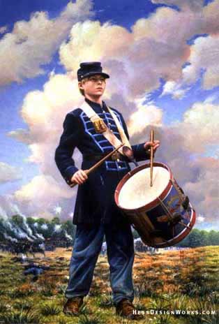 Drummer Boy Civil War Stock Image