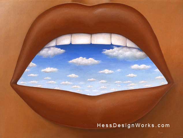 Mouth asthma sky clear stock art