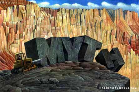 Myth concept cliff stock art