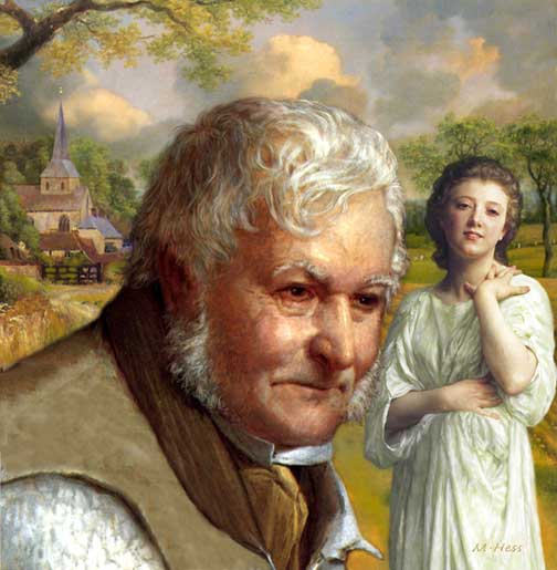 Silas Marner paint old man stock art